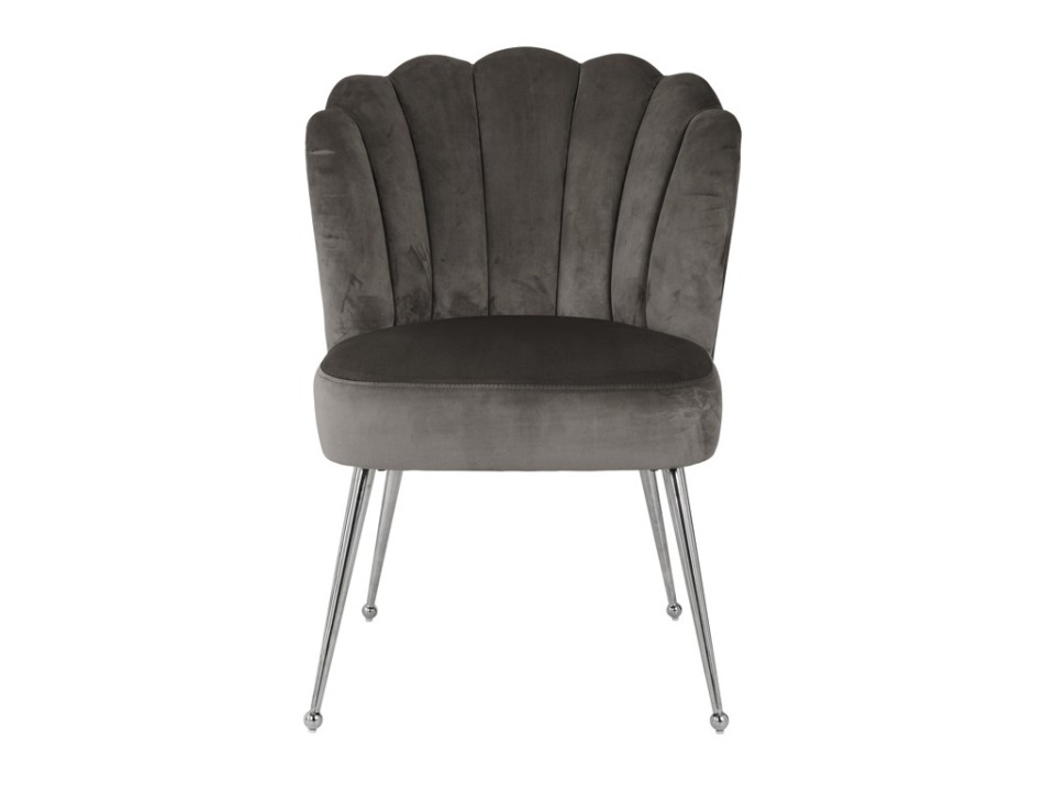 RICHMOND krzesło PIPPA STONE - welur, podstawa chromowana - Richmond Interiors